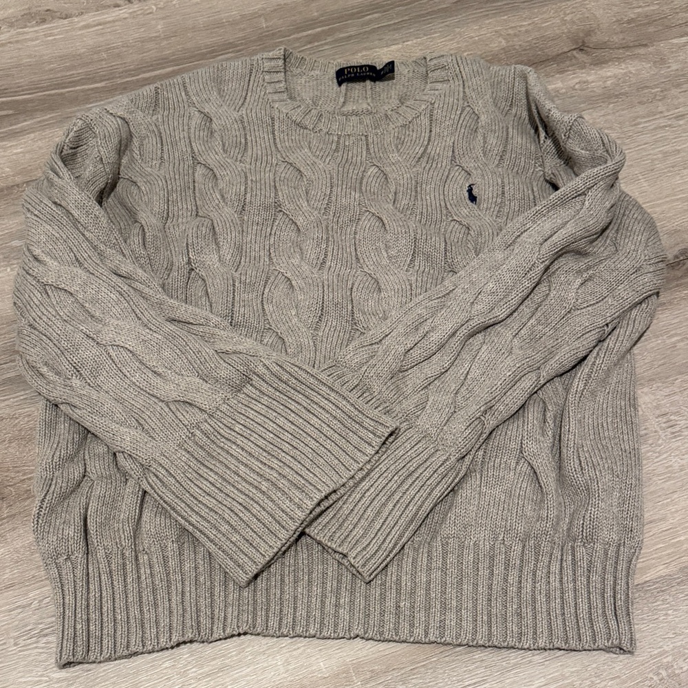 Polo Ralph Lauren Gray Cable Knit Sweater